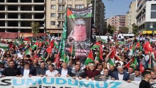 Elazığda ‘Sumud Filosu için yürüyüş yapıldı