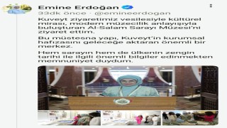 Emine Erdoğandan Kuveytte ziyaret ettiği Al-Salam Sarayı Müzesine ilişkin paylaşım