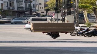 Erbaada motosikletle koltuk taşıdı