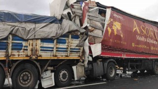 Ereğlide 2 tır ve 1 minibüsün karıştığı kazada 1 ölü, 3 yaralı