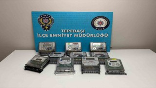 Eskişehirde 10 adet elektrik sayacını çalan şüpheli yakalandı