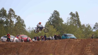 Fethiyede motokros heyecanı