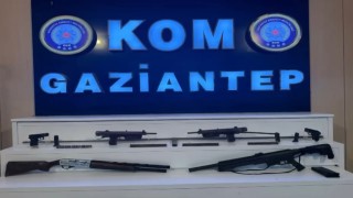 Gaziantepte bağ evine kaçak silah operasyonu: 6 silah ele geçirildi