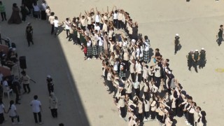 Gaziantepte öğrencilerden Gazzeye koreografili destek