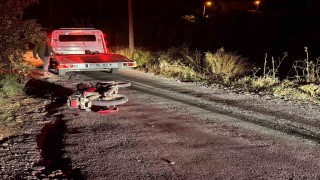 Gazipaşada devrilen motosikletin alkollü sürücüsü yaralandı