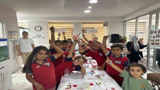 Gazipaşada Filistinli çocuklar için resim etkinliği düzenlendi