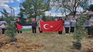 Gazze için barış bahçesi yaptılar