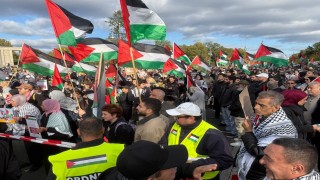 Gazzede ateşkes sonrası Berlinde 16 bin kişi Filistine destek gösterisinde buluştu