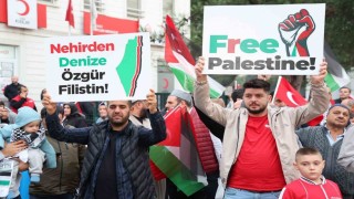 Gebzede binlerce kişi Gazze için yürüdü