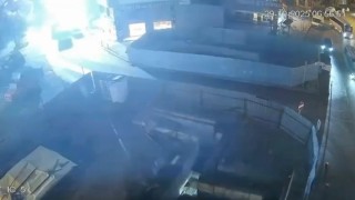 Gebzedeki binanın yıkılma anı kamerada