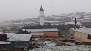 Giresun yaylaları beyaza büründü