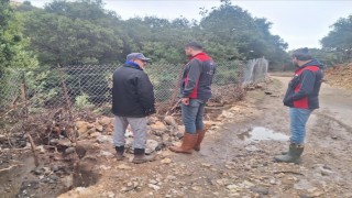 Gökçeadada zarar gören ekili ve dikili alanlarda hasar tespit çalışmaları devam ediyor