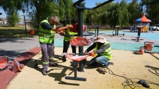 Gölbaşı Belediyesinden parklara kapsamlı bakım ve yenileme çalışması