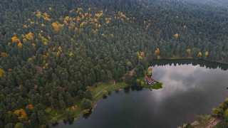 Gölcük Tabiat Parkında sonbahar güzelliği mest etti