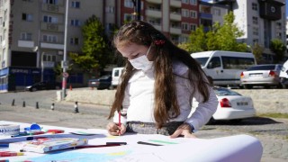 Gümüşhanede Filistinli Çocuklar İçin Çiz etkinliği düzenlendi