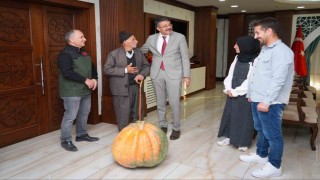 Hakkâride rekor: 50,5 kilo ağırlığında dev bal kabağı