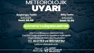 Hatay Büyükşehir Belediyesi’nden Kuvvetli Yağış Uyarısı