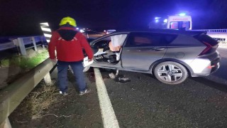 Havranda otomobil ile motosiklet çarpıştı: 1 yaralı