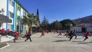 Havranda tüm okullarda eş zamanlı tahliye tatbikatı yapıldı