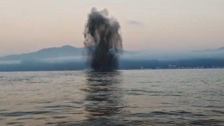 Hopa açıklarındaki insansız deniz aracı parlatılarak imha edildi