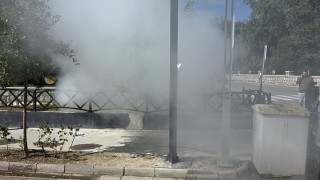 İlaçlama faaliyetini yangın sandılar