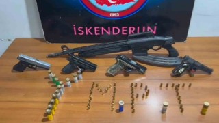 İskenderunda asayiş uygulaması; 5 adet ruhsatsız silah ele geçirildi