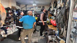 İskenderunda motosiklet tamircileri denetlendi