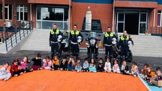Jandarmadan 73 öğrenciye güvenli trafik eğitimi