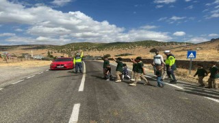 Jandarmadan öğrencilere trafik eğitimi