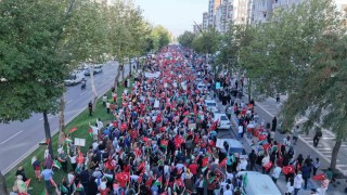 Kahramanmaraşta binlerce kişi Filistine destek için yürüdü