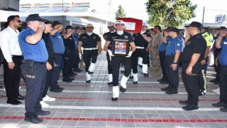 Kalp krizinden hayatını kaybeden polis memuru son yolculuğuna uğurlandı