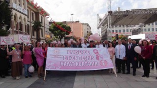 Kanserde erken teşhisin önemine dikkat çekmek için yürüdüler