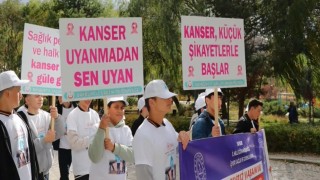 Kanserde erken teşhisin önemine yürüyüşle dikkat çekildi