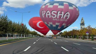 Kapadokyada üretilen sıcak hava balonları Cumhurbaşkanlığı külliyesinde