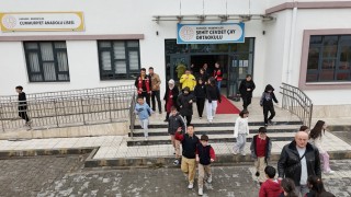 Karabükteki okullarda eş zamanlı deprem tatbikatı