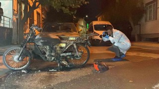 Karamanda bir kişi iddia üzerine motosikletini yaktı