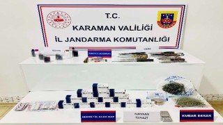 Karamanda tarihi eser ve uyuşturucu ele geçirildi: 6 kişi tutuklandı
