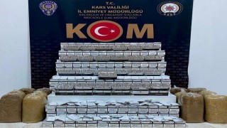 Karsta makaron ve tüten ele geçirildi