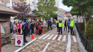 Kastamonuda öğrencilere uygulamalı trafik eğitimi veriliyor