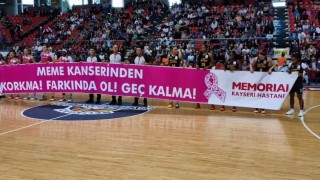 Kayseri Kadın Basketbol meme kanserine dikkat çekti