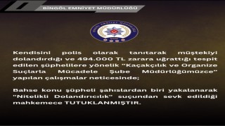 Kendini polis olarak tanıtan dolandırıcı tutuklandı