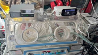 Kerem bebek, hava yolu ile Karabüke sevk edilerek tedavi altına alındı