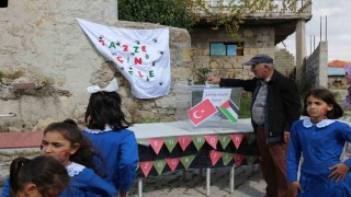 Köy okulunda Gazze için anlamlı etkinlik