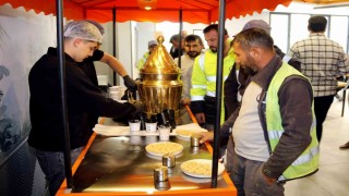 Kütahya OSB personellerine sahlep ikramı