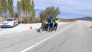 Kütahyada jandarmadan motosiklet ve motorlu bisiklet denetimi