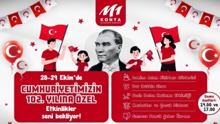 M1 Konya AVMDE Cumhuriyetin 102nci yılı coşkuyla kutlanıyor