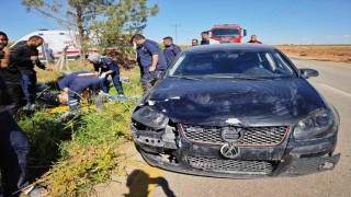 Mardinde otomobil ile motosikletin çarpıştığı kazada 1 kişi yaralandı