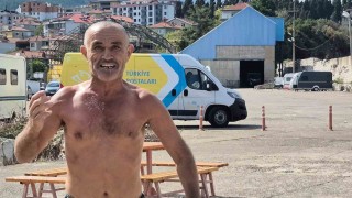 Mendirekte delice koşan adam dikkat çekti