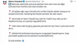 Metro İstanbulda valiz için ek ücret dönemi