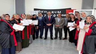 Midyatta okuma yazma kursunu tamamlayan kursiyerlere sertifika verildi